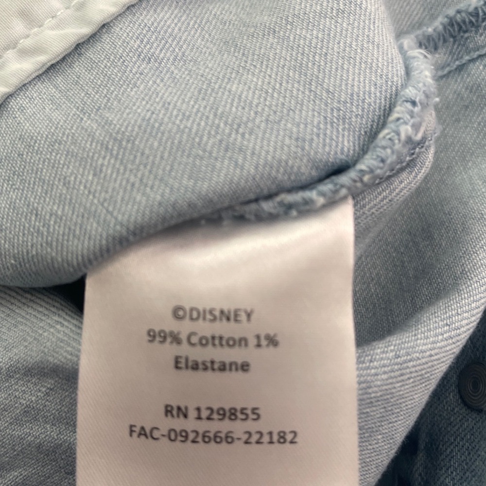 Walt Disney Imagineering Exclusive Sorcerer Mickey Denim Jacket Light Wash Large - Picture 7 of 7